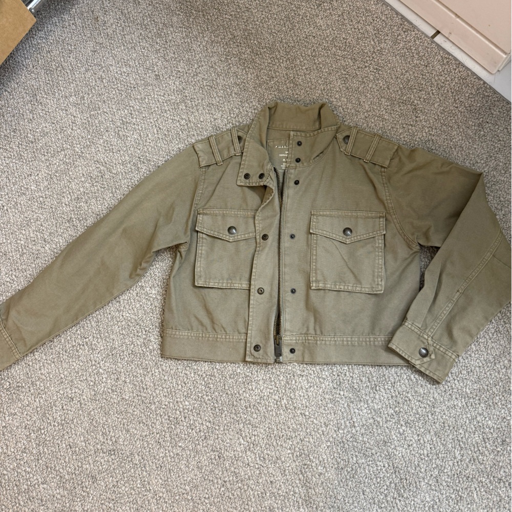 American Eagle Outfitters Tan Utility Jacket